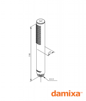 DUCHA DE MANO TUBE DAMIXA MEDIDAS